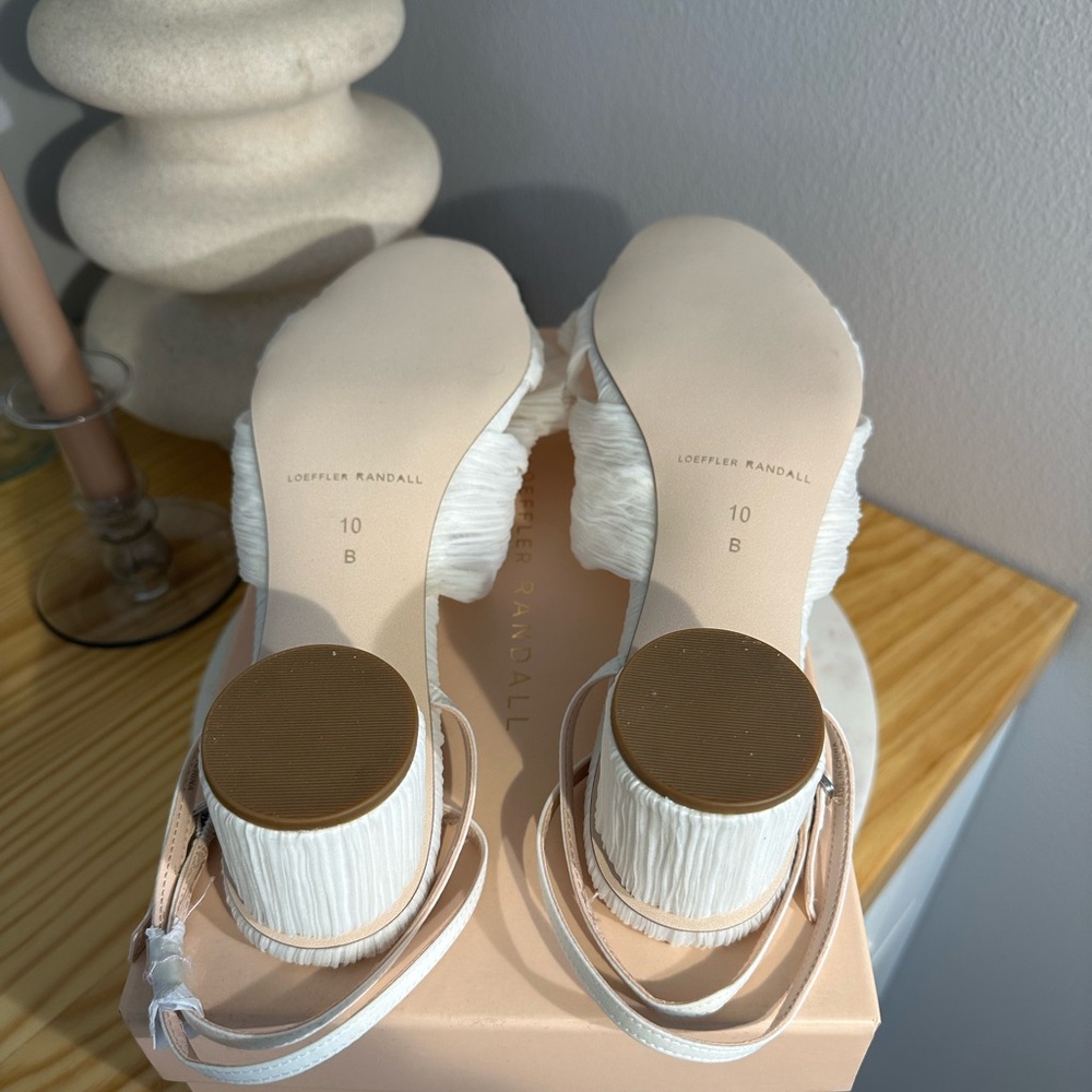 Loeffler Randall White Heeled Sandals - Picture 5 of 7
